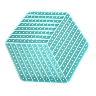 gamelle Assiette à lécher hexagonal, pour chien couleur aléatoire