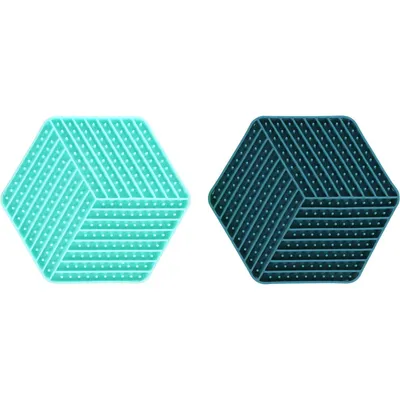 gamelle Assiette à lécher hexagonal, pour chien couleur aléatoire