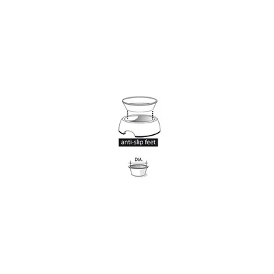 Flamingo - Gamelle double blanche 350 ml et 160 ml ø 11 et ø 14 cm  Chien o