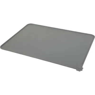 Tapis écuelle silicone gris M 47.5 x 30.1 cm pour chien