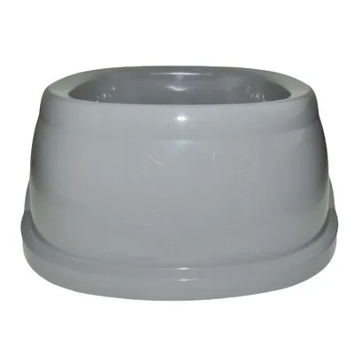 Ecuelle carrée 3 litres, gris en plastique, pour chien
