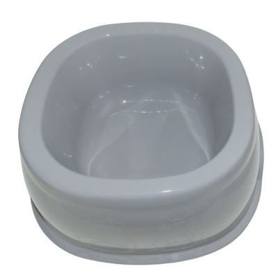 Ecuelle carrée 3 litres, gris en plastique, pour chien