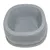 Ecuelle carrée 3 litres, gris en plastique, pour chien