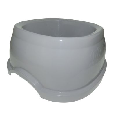 Ecuelle carrée 3 litres, gris en plastique, pour chien