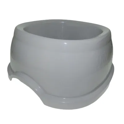 Ecuelle carrée 3 litres, gris en plastique, pour chien