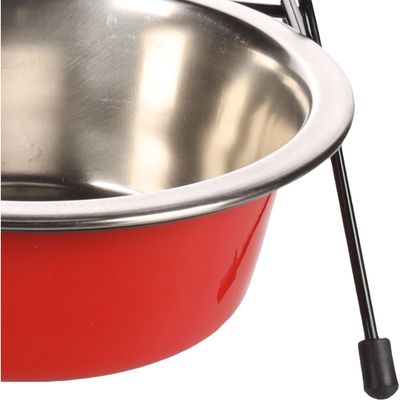 Ecuelle duo ø 16 cm. 800 ml. avec support Arjun. M . pour chien