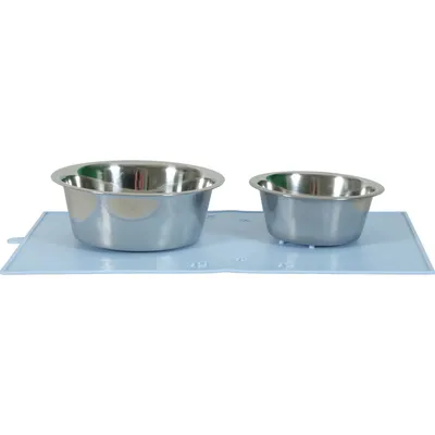 Tapis écuelle silicone ventouse 48 x 30 cm  pour chien