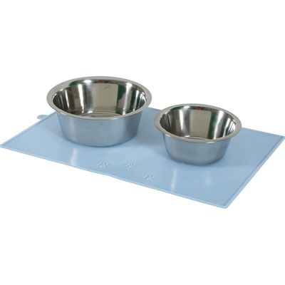 Tapis écuelle silicone ventouse 48 x 30 cm  pour chien