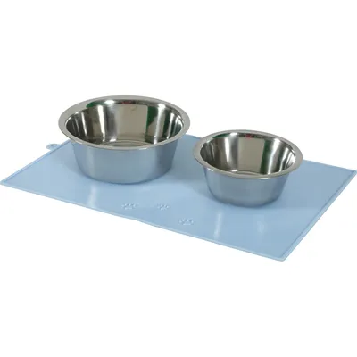 Tapis écuelle silicone ventouse 48 x 30 cm  pour chien