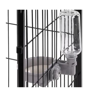 Gamelle d'eau a fixer sur cage métal, anti débordement, 480 ml, pour chien