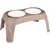 animallparadise - Gamelle double sur pieds MANGI taupe 2 x 675 ml pour chie animallparadise - Gamelle double sur pieds MANGI taupe 2 x 675 ml pour chie
