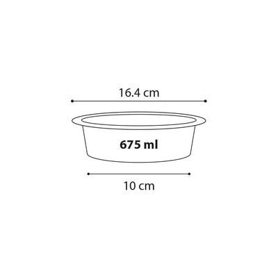 Gamelle double sur pieds MANGI taupe 2 x 675 ml pour chien