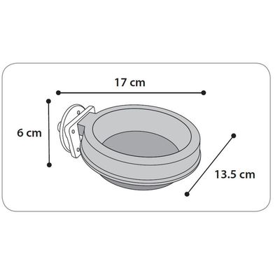 Gamelle KERRY a fixer ø 10 cm  300 ML, pour chien ou chat.