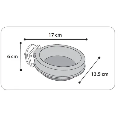 Gamelle KERRY a fixer ø 10 cm  300 ML, pour chien ou chat.