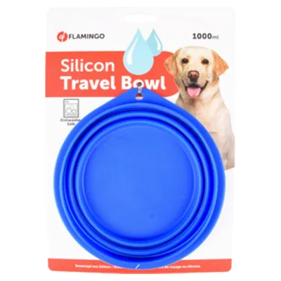 Flamingo - Ecuelle de voyage FALDA  pour chien 1 litre ø 18 cm