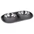 Gamelle Duo Grafa Ovale Gris foncé 2 x 220 ml pour l'eau et la nourriture p Gamelle Duo Grafa Ovale Gris foncé 2 x 220 ml pour l'eau et la nourriture p