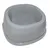 Ecuelle carrée 2 litres, gris en plastique, pour chien