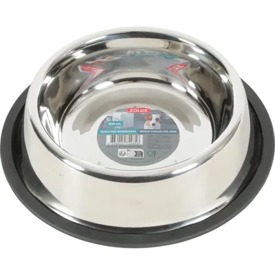 zolux - Gamelle Ecuelle inox 900 ML antidérapante pour chien