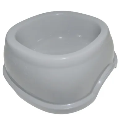 Ecuelle carrée 400 ml, gris en plastique, pour chat et chien