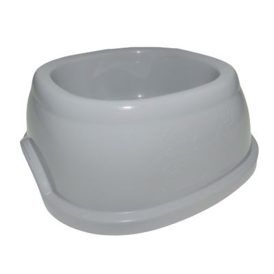 Ecuelle carrée 400 ml, gris en plastique, pour chat et chien