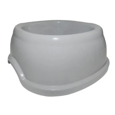 Ecuelle carrée 400 ml, gris en plastique, pour chat et chien