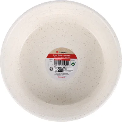 Flamingo - Gamelle pour nourriture ou l'eau blanche ø 16.7cm,  940 ml pour