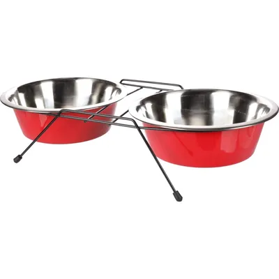 Ecuelle duo ø 25 cm 2500 ml avec support Arjun XL pour chien