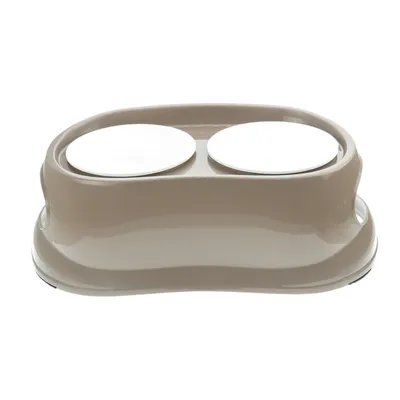 animallparadise - Gamelle double surélevé, 2 x 675 ml, longueur 48 cm, haut animallparadise - Gamelle double surélevé, 2 x 675 ml, longueur 48 cm, haut