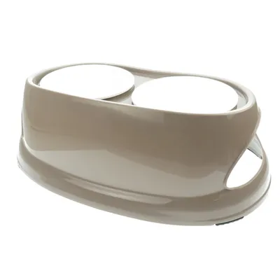 animallparadise - Gamelle double surélevé, 2 x 675 ml, longueur 48 cm, haut