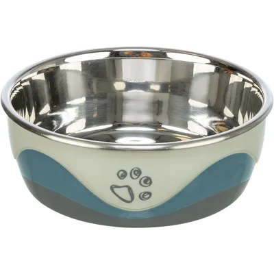 Écuelle en acier avec silicone 0.75 L ø 17 cm avec motif pour chien ou chat