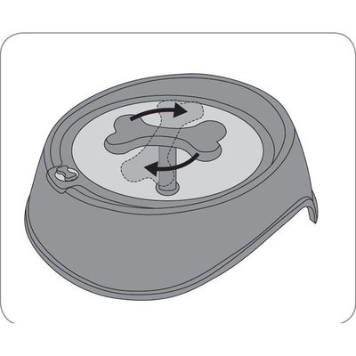 Gamelle anti -glouton , ø 15,5 cm, 650 ML, pour chien.