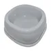 Ecuelle carrée 600 ml, gris en plastique, pour chat et chien