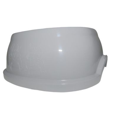 Ecuelle carrée 600 ml, gris en plastique, pour chat et chien