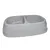animallparadise - Ecuelle double bol 2 x 400 ml, gris en plastique, pour ch