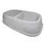 animallparadise - Ecuelle double bol 2 x 400 ml, gris en plastique, pour ch