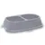 animallparadise - Ecuelle double bol 2 x 400 ml, gris en plastique, pour ch