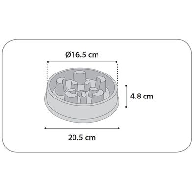 Gamelle anti-glouton BOBO 2 grise contenance 500 ML ø 16.5 CM