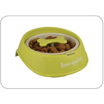 Gamelle anti -glouton vert, ø 12,5 cm, 400 ML, pour chien