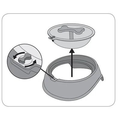 Gamelle anti -glouton vert, ø 12,5 cm, 400 ML, pour chien