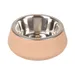 Gamelle avec écuelle en inox Rimboé 470 ml  anti-dérapant couleur taupe. po