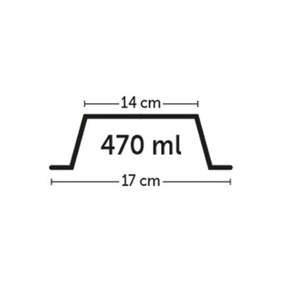 Gamelle avec écuelle en inox Rimboé 470 ml  anti-dérapant couleur taupe. po