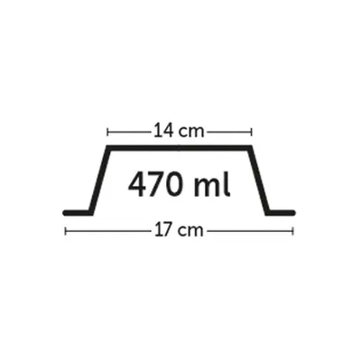 Gamelle avec écuelle en inox Rimboé 470 ml  anti-dérapant couleur taupe. po