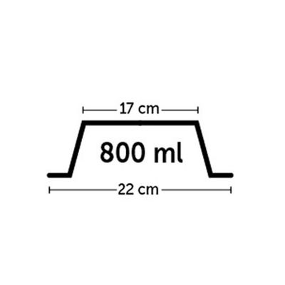 Gamelle MARA grise ø 22 cm 0.8 litre pour chien et chat