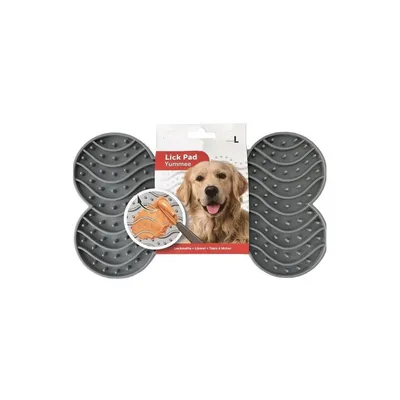 animallparadise - Tapis à lécher YUMMEE  couleur gris taille L 29.8 cm pour