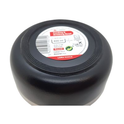 Gamelle ø12.5 cm 400 ml pour eau ou nourriture a double paroi, pour chat ou