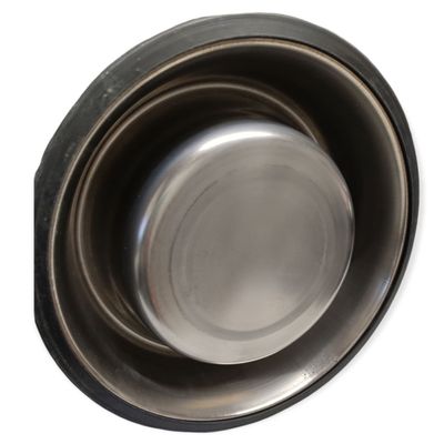 Gamelle en acier inox antidérapante, 0.70 Litre, ø 21cm pour chien