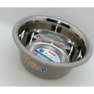 zolux - Ecuelle inox PUPPY ø 16.5 cm  couleur Taupe pour chien