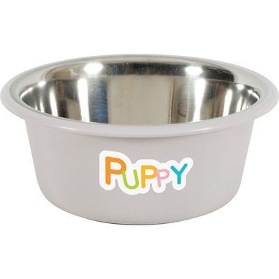 Ecuelle inox PUPPY ø 16.5 cm  couleur Taupe pour chien