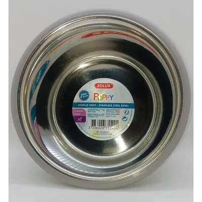 zolux - Ecuelle inox PUPPY ø 16.5 cm  couleur Taupe pour chien