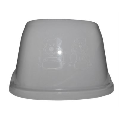 animallparadise - Ecuelle haute carrée 700 ml, gris en plastique, pour chie